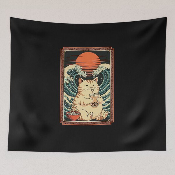 Item preview, Funny Kawaii Cat Ramen Wave Japanese Ramen Cat Booba Tea designed and sold by facegm.