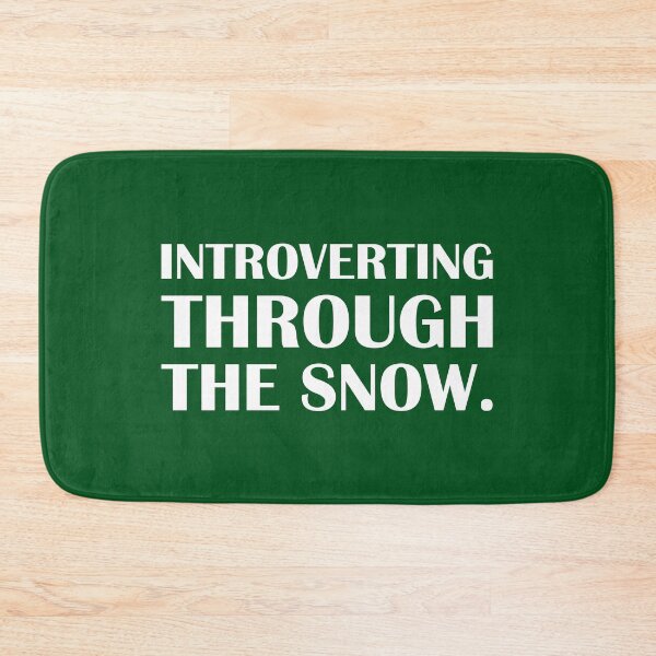 Item preview, Introverting Through the Snow — Green Edition / Introvert Joke Funny T-Shirt Label designed and sold by introvertvibes.