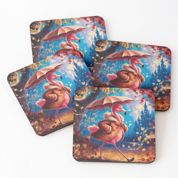 Item preview, Fall Vibes Flamingo designed and sold by NeatThingLover.