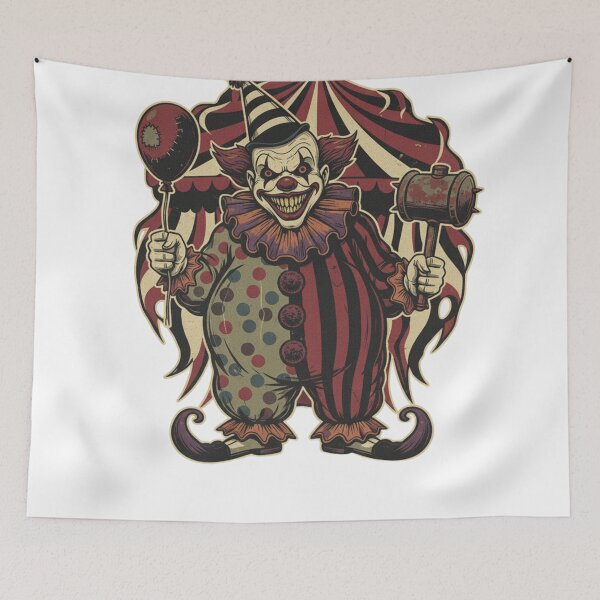 Item preview, Vintage Creepy Clown – Retro Horror Circus Nightmare designed and sold by ZapCat Studio.