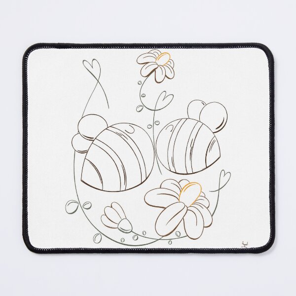 Item preview, Two sweet little bees in love - lineart designed and sold by hogakosta.
