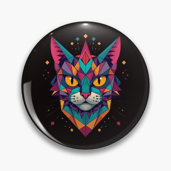 Artikelvorschau, Chromatic Spirit – Geometric Cat entworfen und verkauft von Lumive.