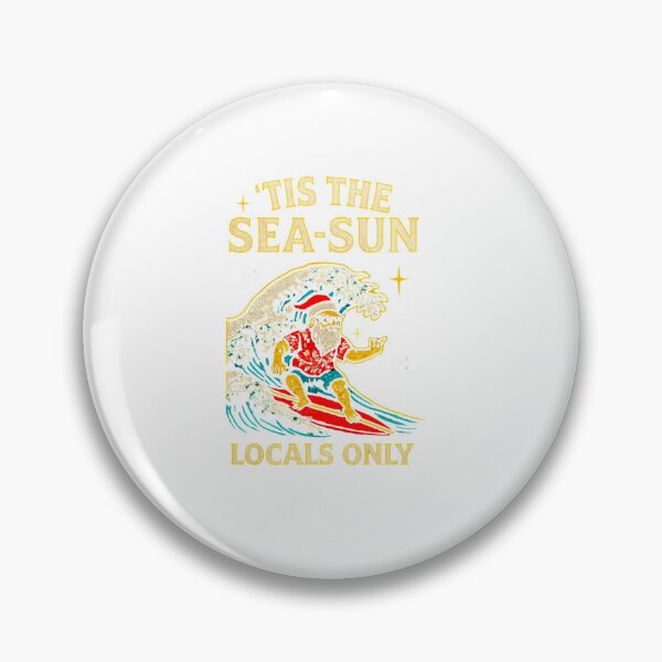 Item preview, Surfing Santa Tis the Sea-Sun – Locals Only - Great Wave Christmas Classic T-Shirt designed and sold by inkfluenceart.