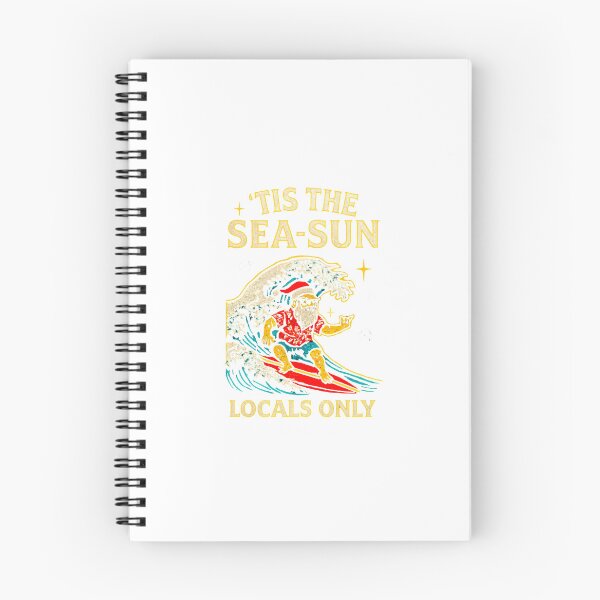 Item preview, Surfing Santa Tis the Sea-Sun – Locals Only - Great Wave Christmas Classic T-Shirt designed and sold by inkfluenceart.