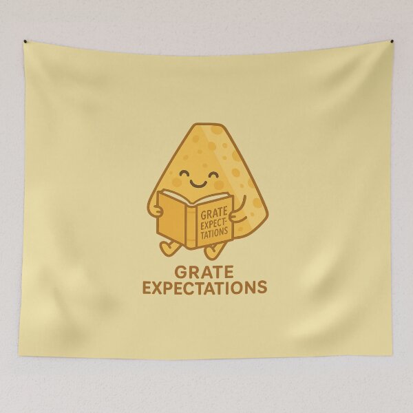 Item preview, Grate Expectations | Funny Cheese Book Pun Design designed and sold by Bratak.