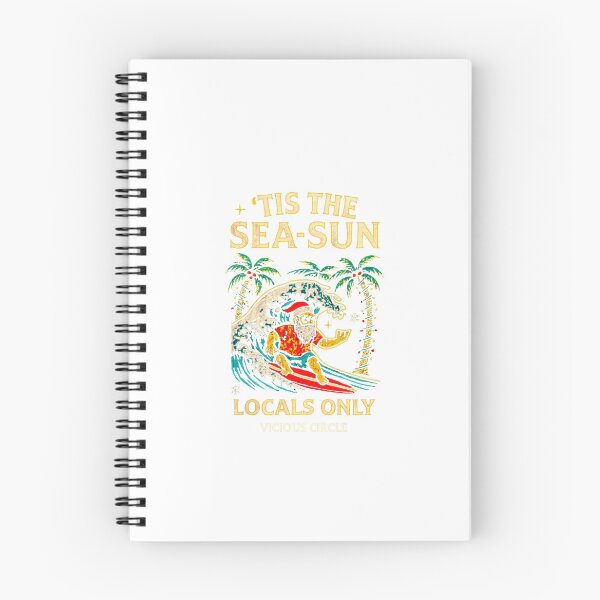 Item preview, Surfing Santa Tis the Sea-Sun – Locals Only - Great Wave Christmas Classic T-Shirt designed and sold by inkfluenceart.