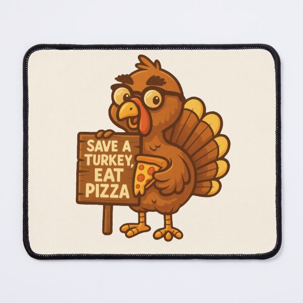 Item preview, Thanksgiving Turkey Twist – Save a Turkey, Eat Pizza designed and sold by Ombrya.