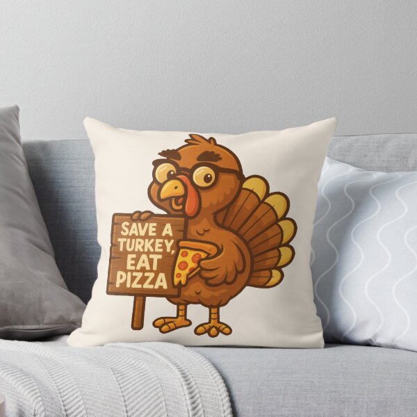 Item preview, Thanksgiving Turkey Twist – Save a Turkey, Eat Pizza designed and sold by Ombrya.
