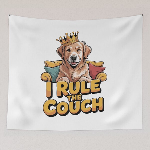Item preview, Golden Retriever Rule The Couch designed and sold by Tong4130.