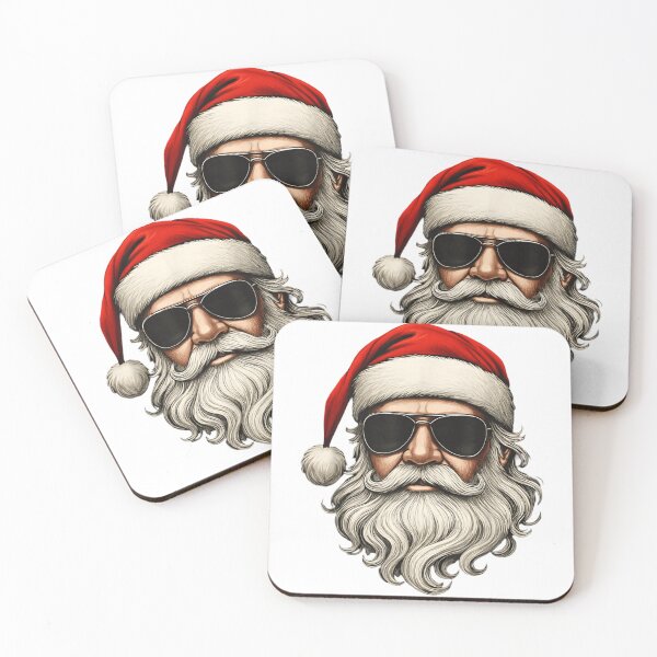Item preview, Cool Santa Claus Aviator Sunglasses Beard Hipster Christmas Art designed and sold by Taniyah Gomes.