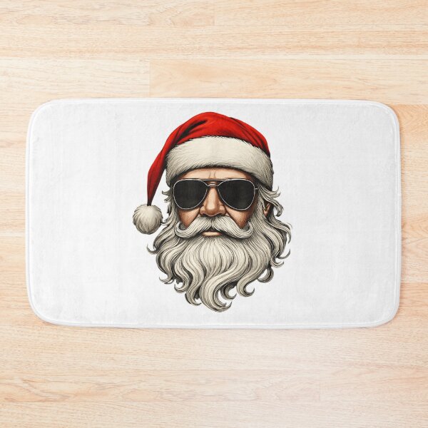 Item preview, Cool Santa Claus Aviator Sunglasses Beard Hipster Christmas Art designed and sold by Taniyah Gomes.