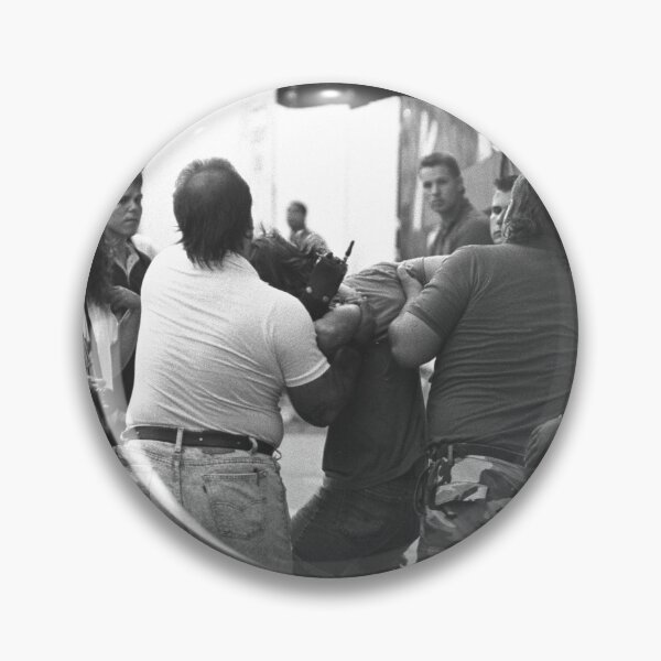 Item preview, Unruly Concert Fan Being Removed By Security Guards - BW Photograph designed and sold by ConcertImages.