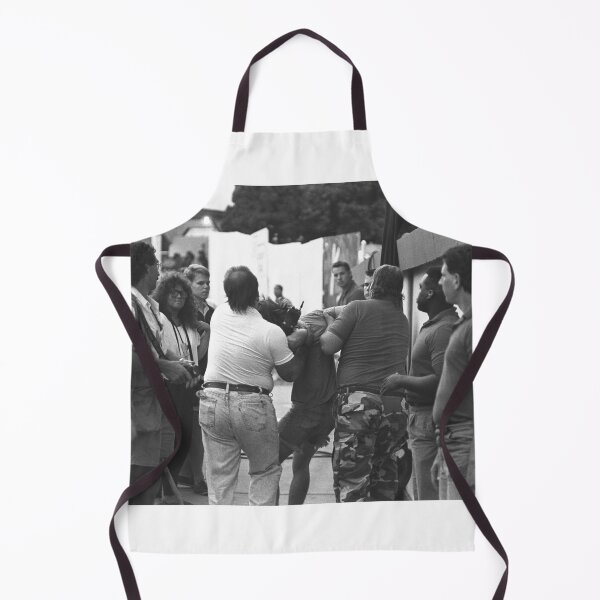 Item preview, Unruly Concert Fan Being Removed By Security Guards - BW Photograph designed and sold by ConcertImages.