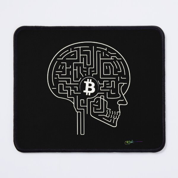 Item preview, Bitcoin Neural Circuit Line Art – Futuristic Crypto Commander Artwork designed and sold by Benito Del Ray.