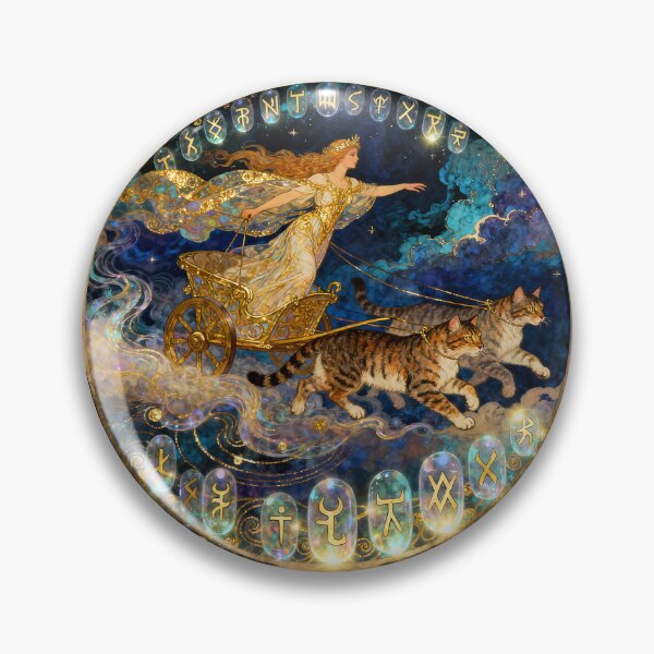 Item preview, The Chariot of Freya | Norse Goddess Wall Art | Stoneflower-Art designed and sold by Stoneflower-Art.