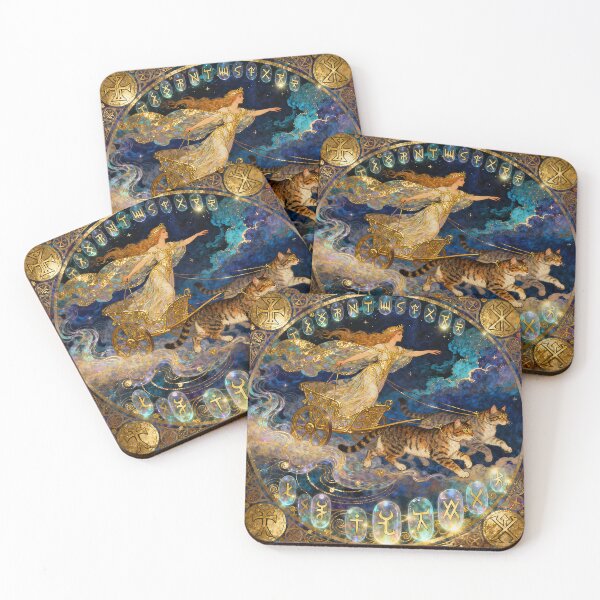 Item preview, The Chariot of Freya | Norse Goddess Wall Art | Stoneflower-Art designed and sold by Stoneflower-Art.