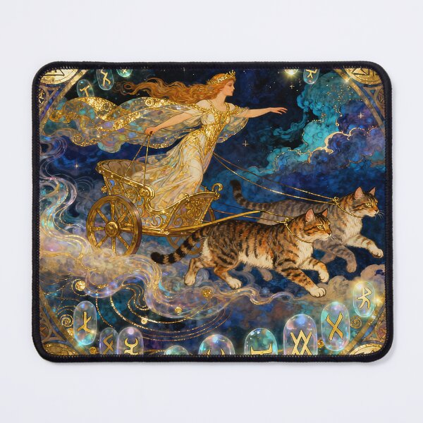 Item preview, The Chariot of Freya | Norse Goddess Wall Art | Stoneflower-Art designed and sold by Stoneflower-Art.