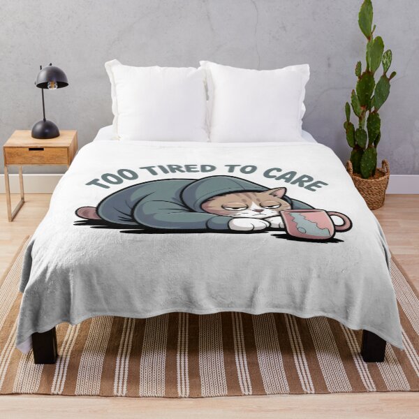 Item preview, Low-Energy Cat Moment with Cozy Hoodie and Coffee Companion designed and sold by SplashTastic.