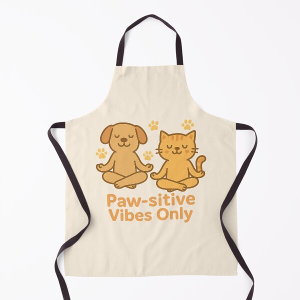 Item preview, Paw-sitive Vibes Only | Meditating Dog and Cat Design designed and sold by Bratak.