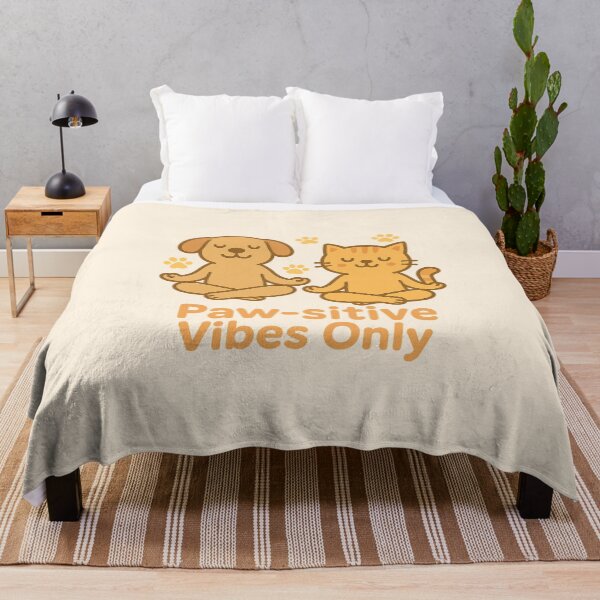 Item preview, Paw-sitive Vibes Only | Meditating Dog and Cat Design designed and sold by Bratak.