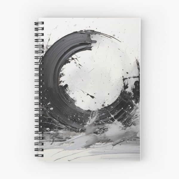 Item preview, Enso of Chaos and Calm: An Explosive Black Ink Circle Bursting Across a Serene White Void. designed and sold by Epsydon Designers.
