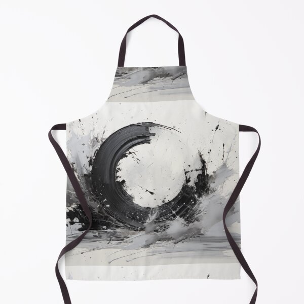 Item preview, Enso of Chaos and Calm: An Explosive Black Ink Circle Bursting Across a Serene White Void. designed and sold by Epsydon Designers.