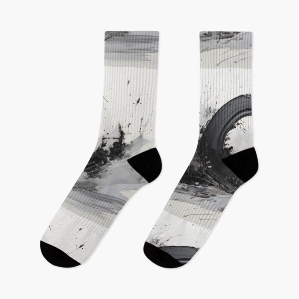 Item preview, Enso of Chaos and Calm: An Explosive Black Ink Circle Bursting Across a Serene White Void. designed and sold by Epsydon Designers.