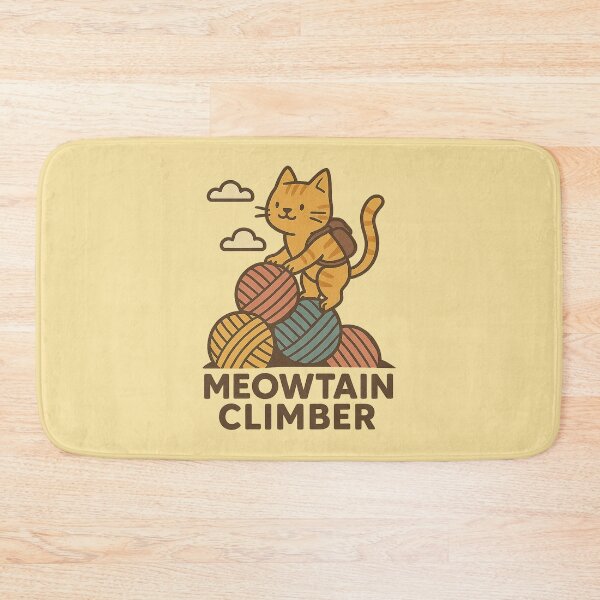 Item preview, Meowtain Climber | Adventurous Cat Pun Design designed and sold by Bratak.
