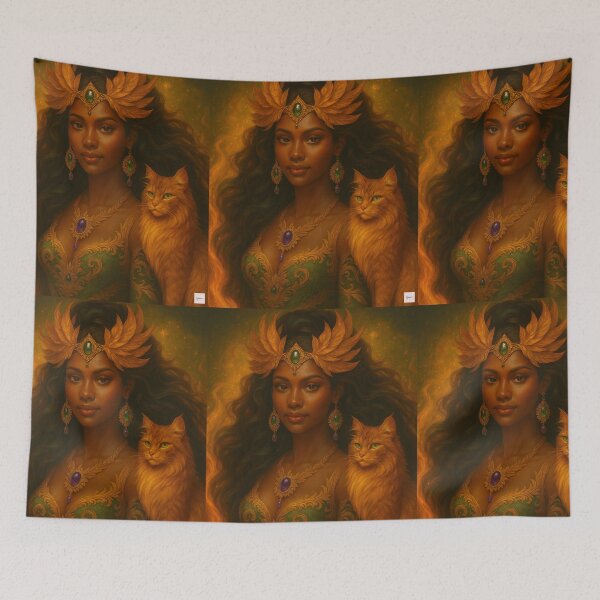 Item preview, goddess of feline love designed and sold by Cushion-Crafts.