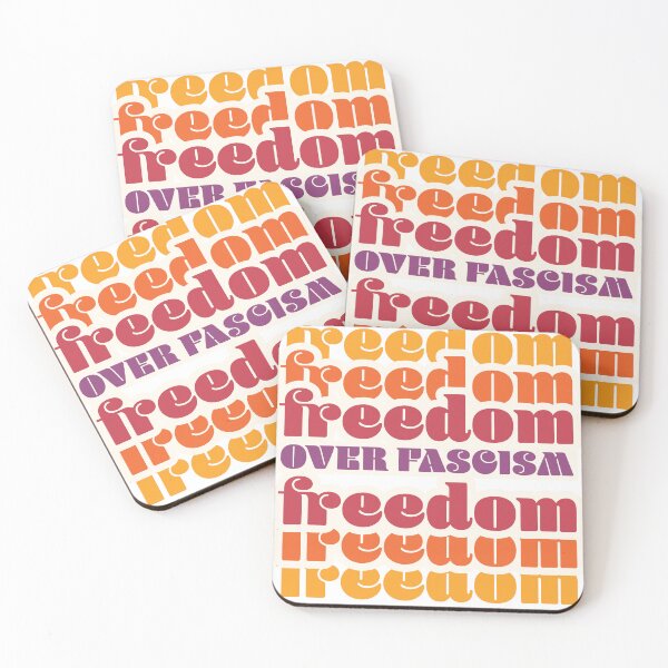 Item preview, Freedom Over Fascism – Retro Protest Art designed and sold by LauraPritchard.