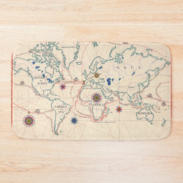 Item preview, Light Vintage World Map Poster Portugal designed and sold by easteuromaps.