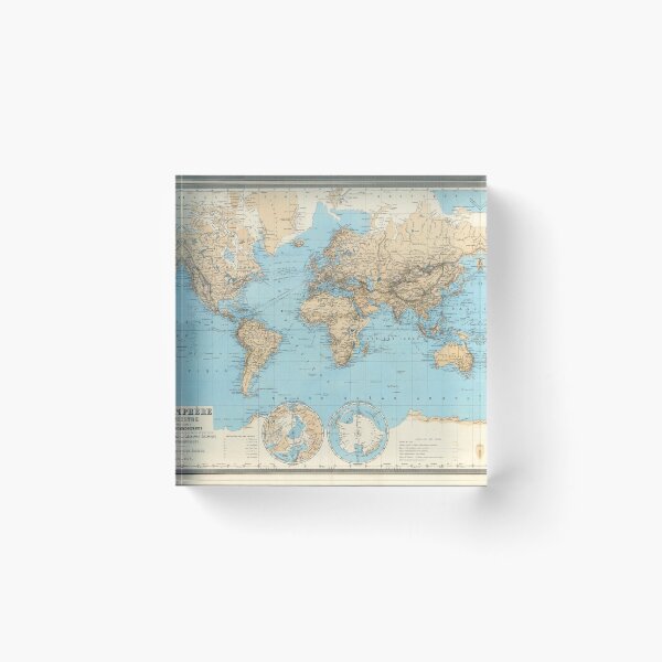 Item preview, Blue Vintage World Map Poster Antique designed and sold by easteuromaps.