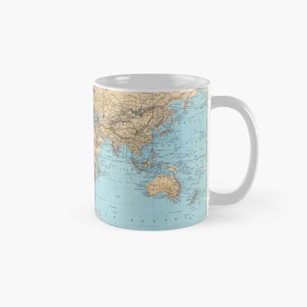 Item preview, Blue Vintage World Map Poster Antique designed and sold by easteuromaps.