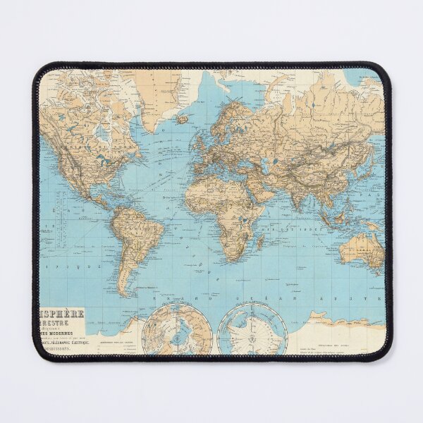 Item preview, Blue Vintage World Map Poster Antique designed and sold by easteuromaps.