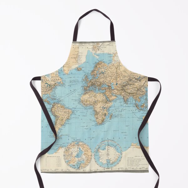 Item preview, Blue Vintage World Map Poster Antique designed and sold by easteuromaps.