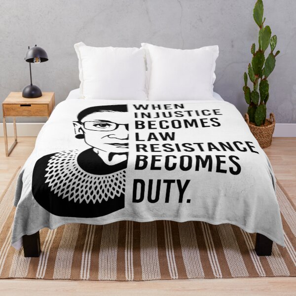 Item preview, When Injustice Becomes Law Resistance Front and Back, I Dissent, Girl Power, Equality, Feminism designed and sold by toongstudio.