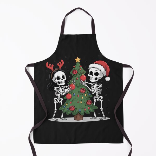 Item preview, Skeleton Lovers Decorating Christmas Tree | Romantic Gothic Holiday Design designed and sold by ColorSplash123.