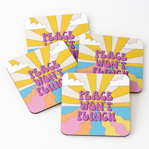 Item preview, Peace Won’t Flinch – Retro Sunshine Peace Poster designed and sold by LauraPritchard.