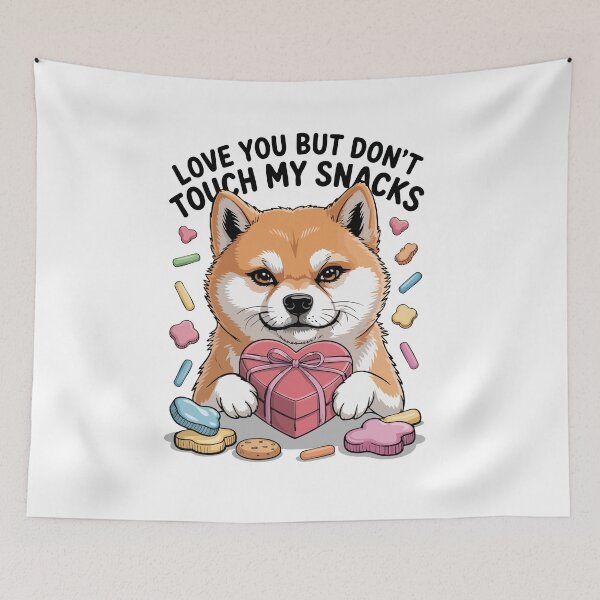 Item preview, Shiba Inu Love You But Don’t Touch My Snacks designed and sold by Tong4130.