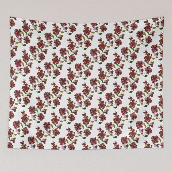 Item preview, Moody Crimson Garden – Vintage Floral Elegance designed and sold by MNX.