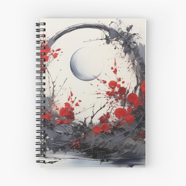 Item preview, Enso of Chaos and Calm: An Explosive Black Ink Circle Bursting Across a Serene White Void. designed and sold by Epsydon Designers.