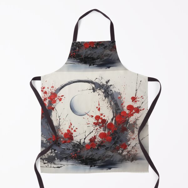 Item preview, Enso of Chaos and Calm: An Explosive Black Ink Circle Bursting Across a Serene White Void. designed and sold by Epsydon Designers.
