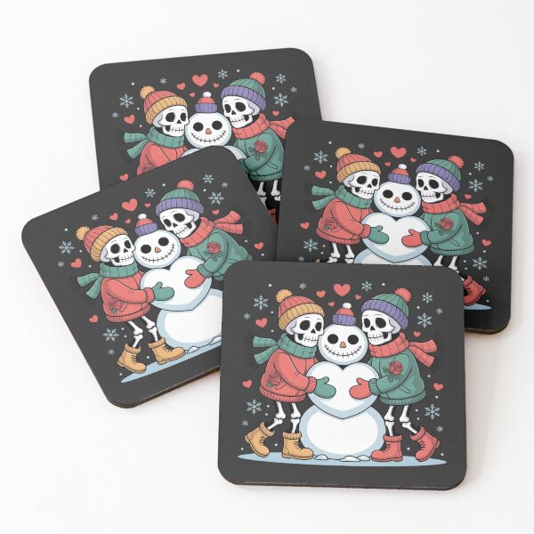 Item preview, Snowy Skeleton Romance | Gothic Christmas Love Vector Design designed and sold by ColorSplash123.