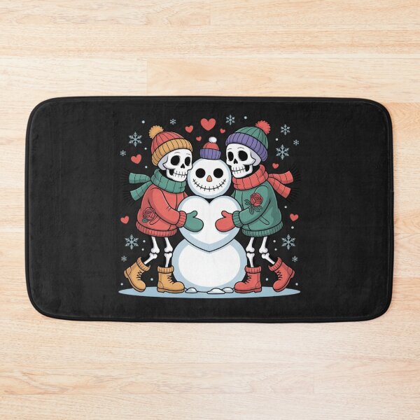 Item preview, Snowy Skeleton Romance | Gothic Christmas Love Vector Design designed and sold by ColorSplash123.
