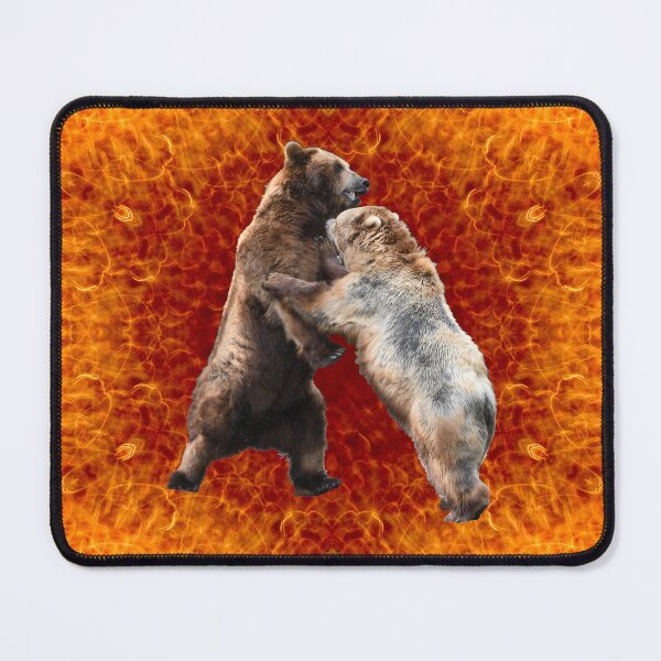 Item preview, Battle of the Beasts – Two Bears in a Sea of Fire / Swiss Artwork Photography designed and sold by Raphael Wolf.