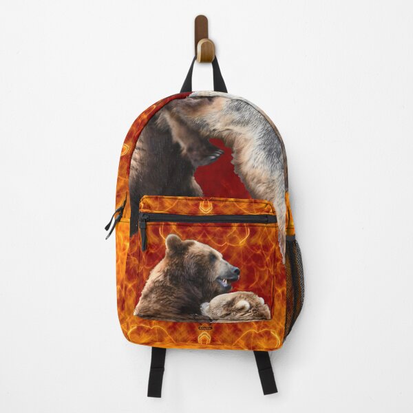 Item preview, Battle of the Beasts – Two Bears in a Sea of Fire / Swiss Artwork Photography designed and sold by Raphael Wolf.