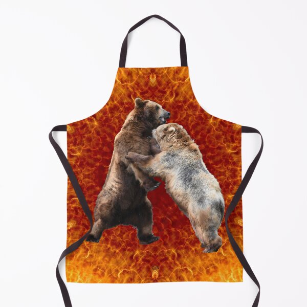 Item preview, Battle of the Beasts – Two Bears in a Sea of Fire / Swiss Artwork Photography designed and sold by Raphael Wolf.