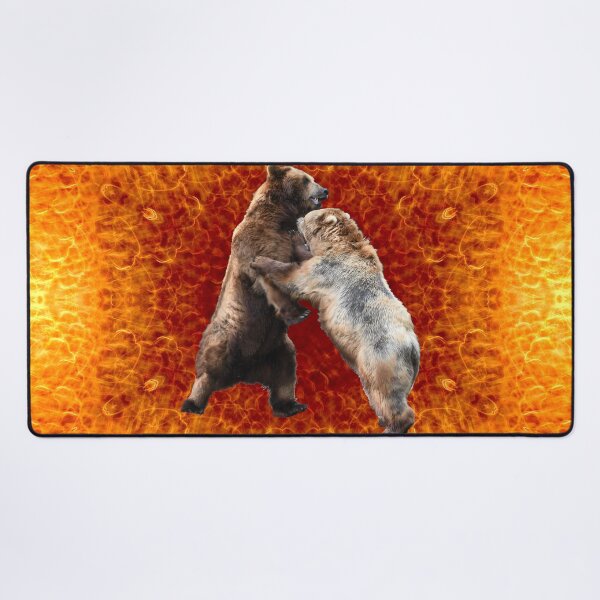 Item preview, Battle of the Beasts – Two Bears in a Sea of Fire / Swiss Artwork Photography designed and sold by Raphael Wolf.