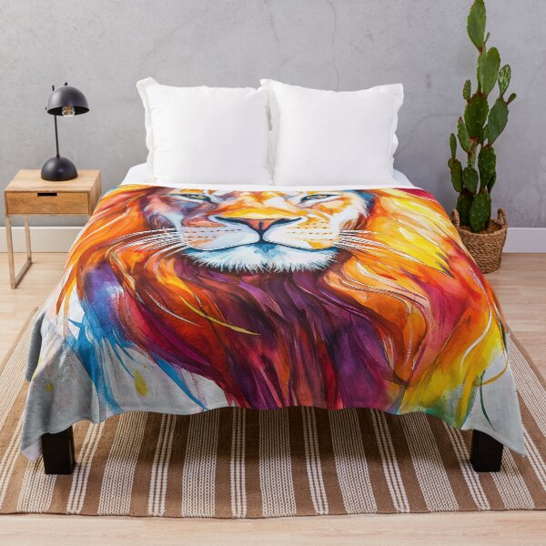 Item preview, Rainbow Mane Watercolor Lion designed and sold by Nytheris.