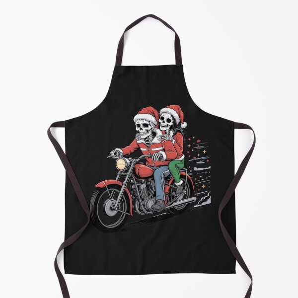 Item preview, Skeleton Couple Christmas Ride | Gothic Holiday Biker Love Design designed and sold by ColorSplash123.